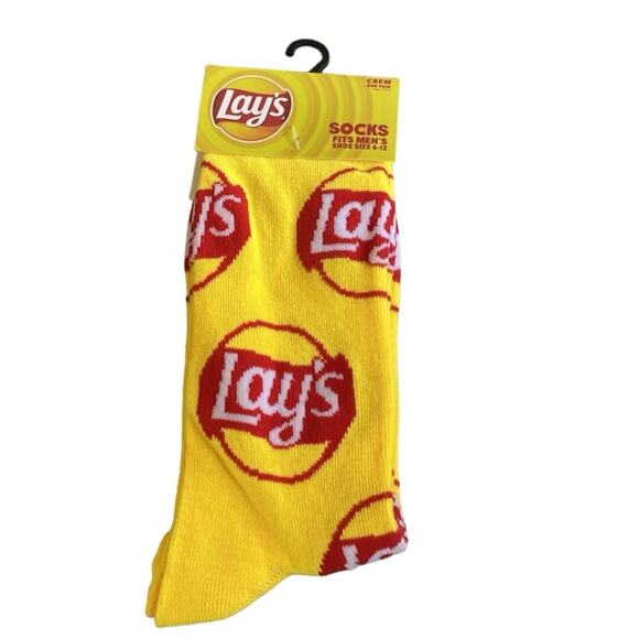 Lay’s Potato Chips Novelty Crew Socks - Picture 1 of 6
